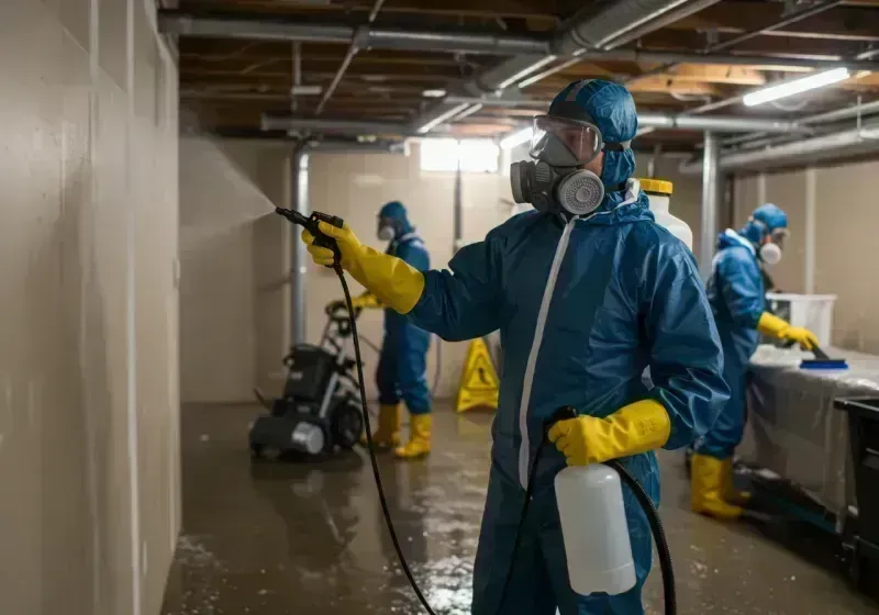 Basement Sanitization and Antimicrobial Treatment process in Jefferson, OH